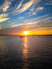 Sunset over the ocean
