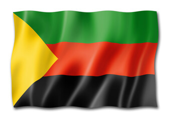 Fototapeta premium Azawad MNLA flag isolated on white