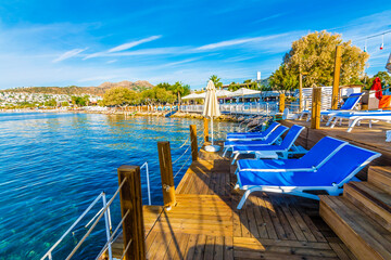 Ortakent Yahsi Beach in Bodrum Town of Turkey
