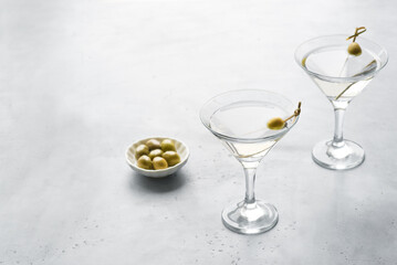 Martini with olives