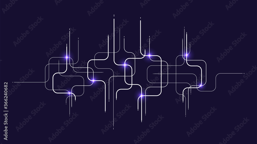 Aufkleber digital geometric tech elements abstract background