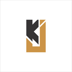 Initial letter jk logo or kj logo vector design templates