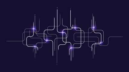 Digital geometric tech elements abstract background