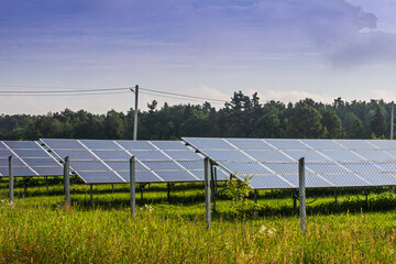 
solar power plant in the field