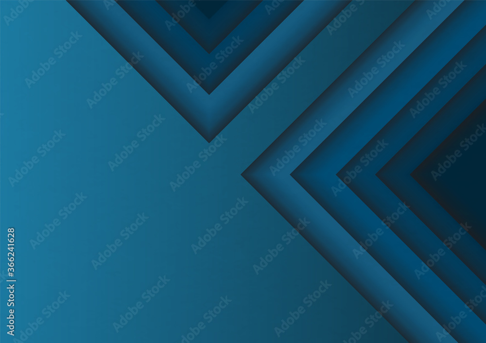 Poster Abstract background in a modern shape with navy blue color tone and layer pattern style. All in paper cut and layers style and vector design with space for texts.