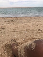 footprints on the beach