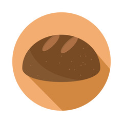 bun whole bread menu bakery food product block and flat icon