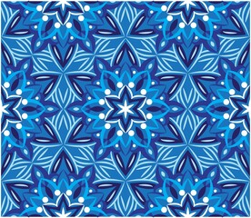 Ornamental mandala design abstract background. Seamless pattern with flowers