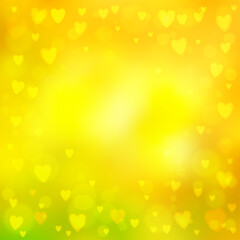 Abstract hearts lights background