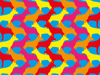 Dog. Abstract composition. Vector illustration.