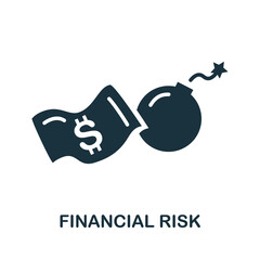 Financial Risk icon. Simple element from risk management collection. Creative Financial Risk icon for web design, templates, infographics and more