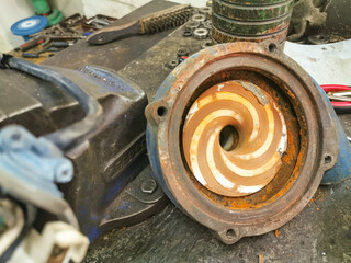 an electrician repair the water pressure pump