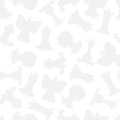 Vector illustration pattern with cartoon wild African animal shadows.