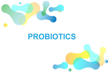 Fototapeta na wymiar Probiotics bacteria logo.