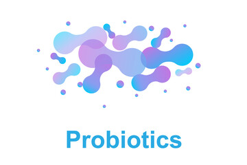 Probiotics bacteria logo.
