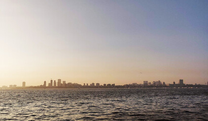 Fototapeta premium sunset over the city