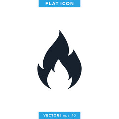 Fire Flame Icon Vector Design Template