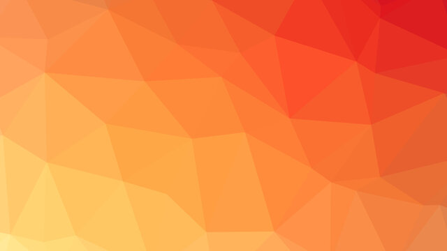 Orange yellow red polygon pattern. Low poly design
