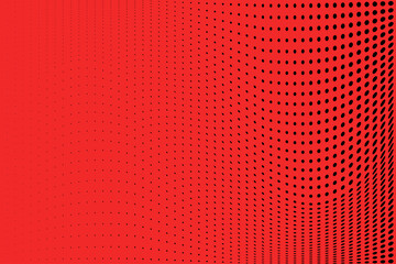 Red black grunge halftone wide background
