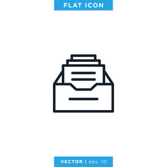 Archive Storage Icon Vector Design Template