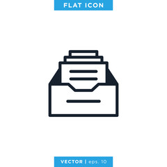 Archive Storage Icon Vector Design Template