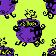 Halloween celebration seamless pattern