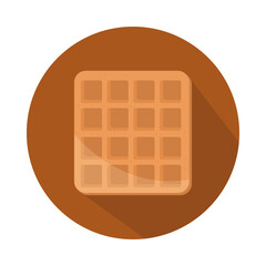 bread waffle dessert menu bakery food product block and flat icon