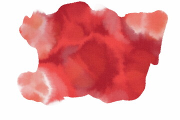 Abstract watercolor in yellow and red