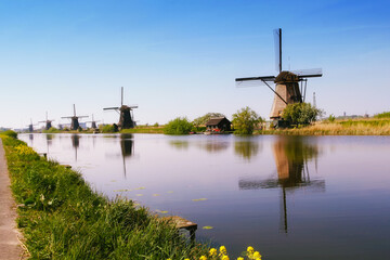 dutch windmill in the netherlands