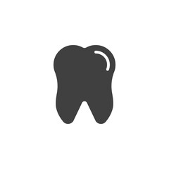 Healthy tooth vector icon. filled flat sign for mobile concept and web design. Dental, tooth glyph icon. Stomatology symbol, logo illustration. Vector graphics