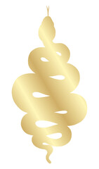 Coiled snake silhouette illustration