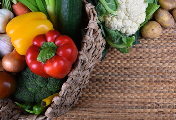 fresh vegetables - ready for cooking