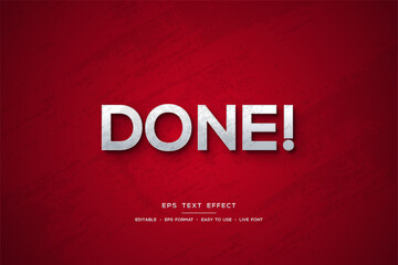 Premium EPS text style effect 3d white on red background.