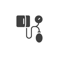 Medical tonometer vector icon. filled flat sign for mobile concept and web design. Blood pressure tonometer glyph icon. Symbol, logo illustration. Vector graphics