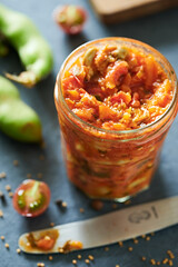 Chutney with beans and tomatoes