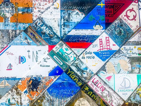 Postal transatl&aacute;ntica. Azores, Faial, A Horta.