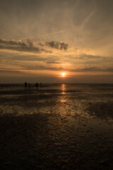Naklejka premium Friedrichskoog Sonnenuntergang 