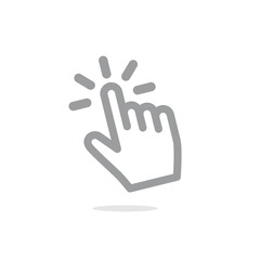Clicking finger icon vector illustration