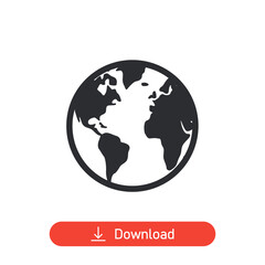  Globe icon symbol vector eps 10