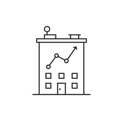linear real estate market growth icon