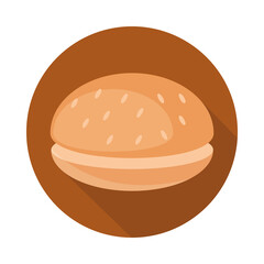 bread bun fresh menu bakery food product block and flat icon