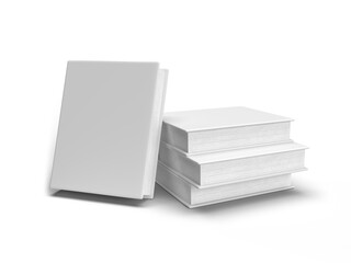 3d mockup book in gray color. Books to insert your covers into the model. Illustration 3d
