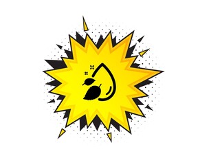 Water drop icon. Quote speech bubble. Moisture sign. Quotation marks. Classic water drop icon. Vector