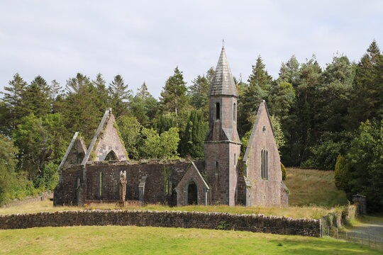 The abandoned Protestant Christ Church building at Toormakeady, County Mayo, Ireland.