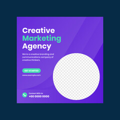 Marketing agency instagram post template