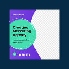 Marketing agency instagram post template