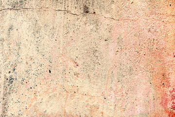 Background wall with putty painted pink texture surface