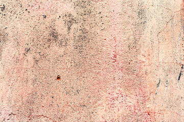 Background wall with putty painted pink texture surface