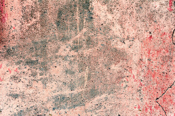Background wall with putty painted pink texture surface