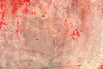 Background wall with putty painted pink texture surface